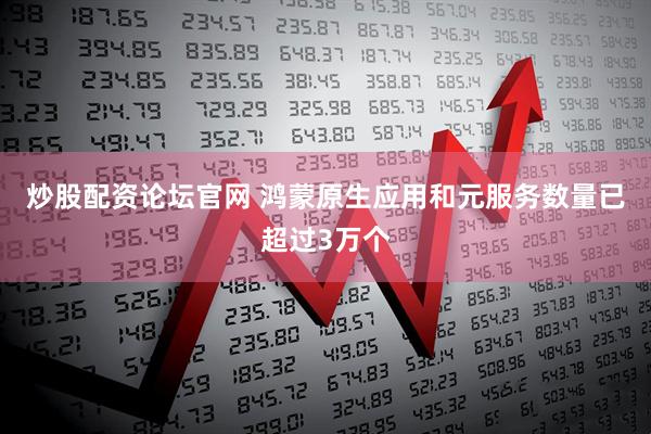 炒股配资论坛官网 鸿蒙原生应用和元服务数量已超过3万个